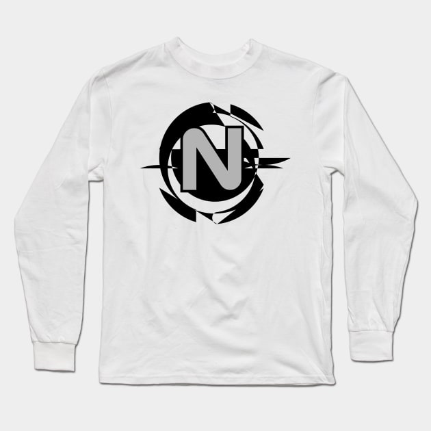 Futuristic Modern Letter N Long Sleeve T-Shirt by DepicSpirit